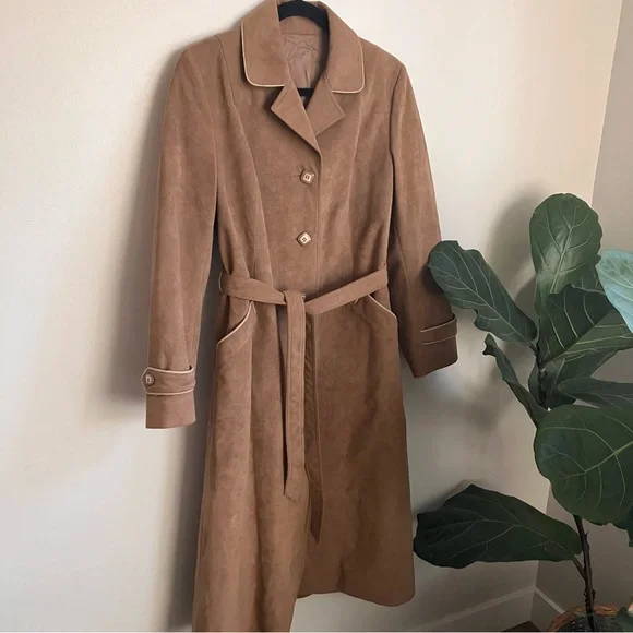 【vintage】suede long coat Vintage Suede Jacket Le Chateau - Etsy Canada